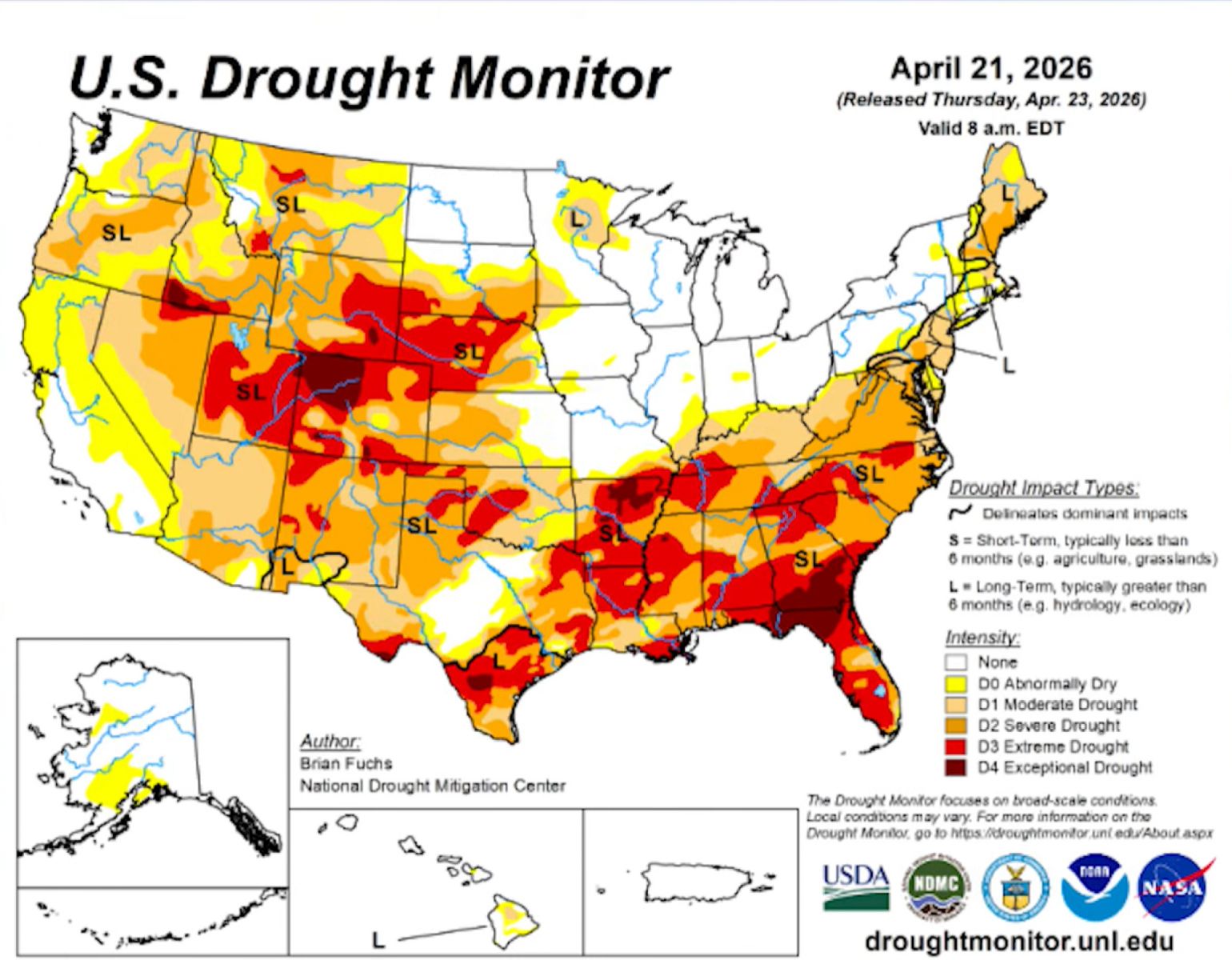 US Drought Monitor Map
