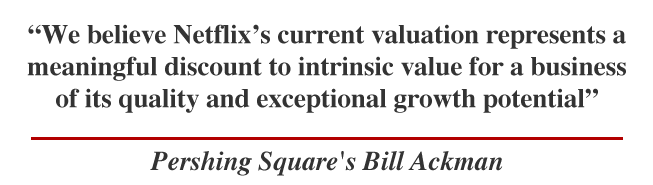 We believe Netflix’s current valuation represents a meaningful discount to intrinsic value for a business of its quality and exceptional growth potentia