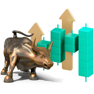Long position with bullish chart patterns