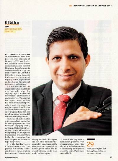 Bal Krishen, CEO of Century Financial among 100...